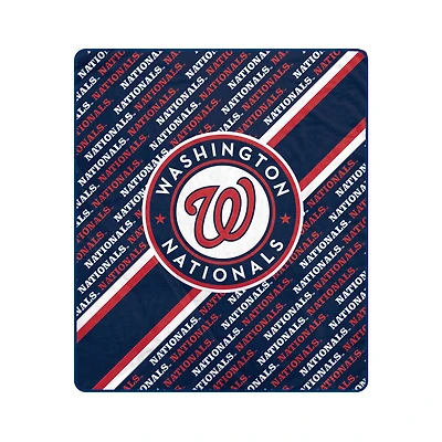 Pegasus Washington Nationals 60" x 70" Diagonal Lined Wordmark Ultra Soft Blanket