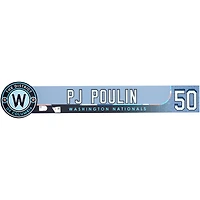 PJ Poulin Washington Nationals Player-Issued #50 Blue City Connect Nameplate from the 2025 MLB Season
