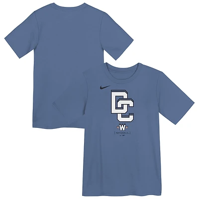 T-shirt Nike bleu City Connect 2025 des Washington Nationals pour enfants d'âge préscolaire