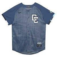 Maillot de joueur Nike CJ Abrams bleu des Nationals Washington City Connect 2025 en édition limitée pour enfant