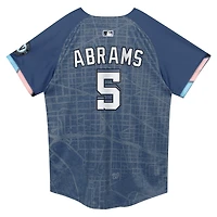 Maillot de joueur Nike CJ Abrams bleu des Nationals Washington City Connect 2025 en édition limitée pour enfant