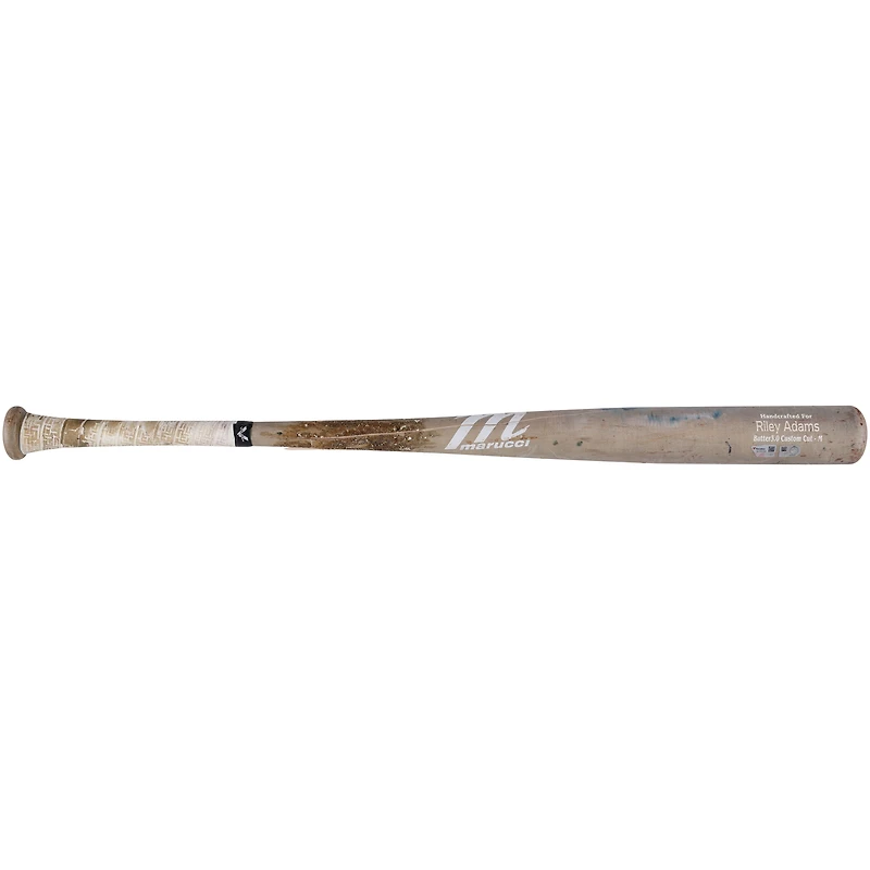 Riley Adams Washington Nationals Game-Used Gray Marucci Broken Bat vs. San Francisco Giants on April 9, 2024 - Single