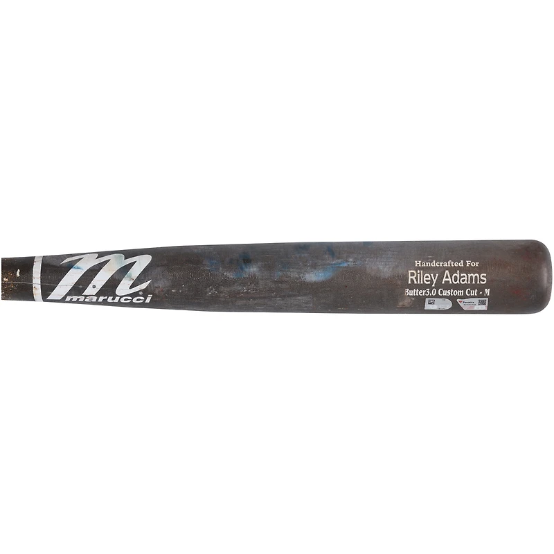 Riley Adams Washington Nationals Game-Used Gray Marucci Broken Bat vs. Seattle Mariners on May 26, 2024