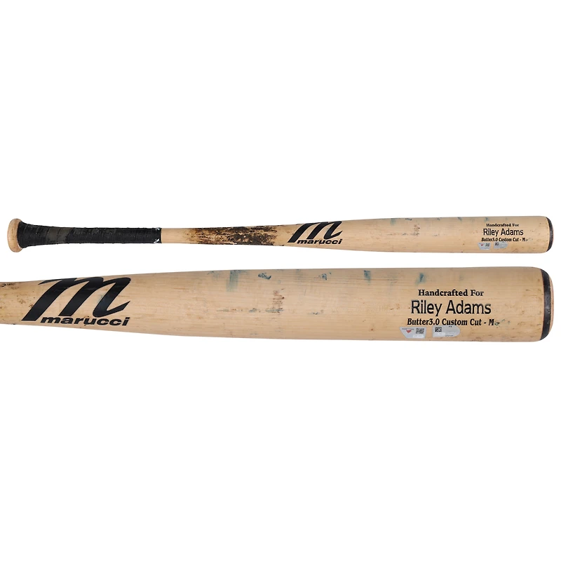 Batte cassée de Tan Marucci utilisée par Riley Adams des Nationals de Washington contre les Braves d'Atlanta le 16 septembre 2025 - Deuxième match du programme double