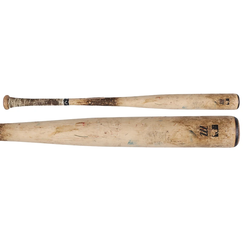 Bâton cassé Marucci beige utilisé par Riley Adams (Washington Nationals) lors du match contre les White Sox de Chicago le 26 septembre 2025