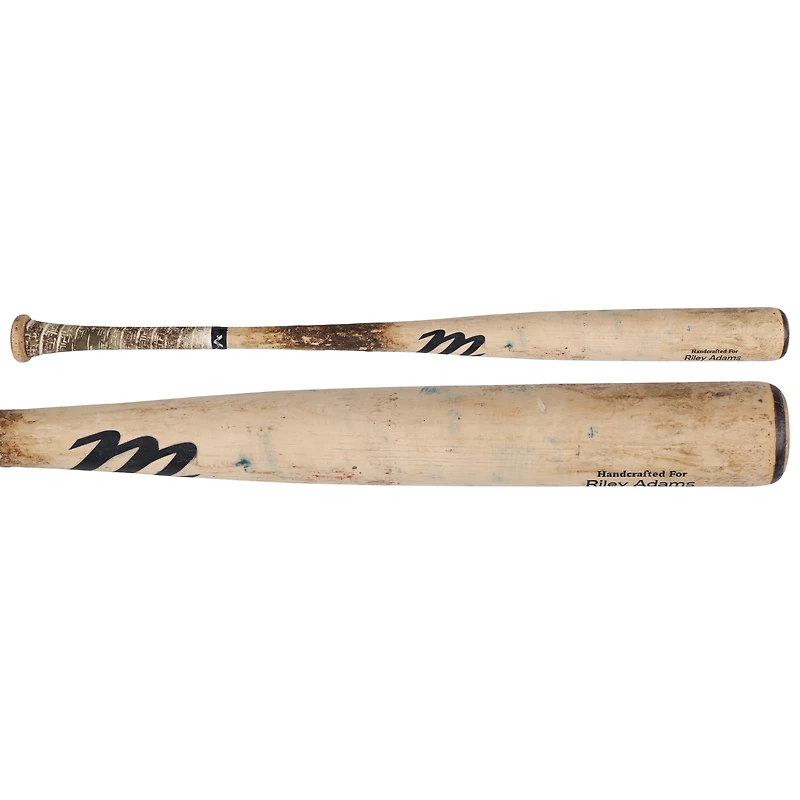 Bâton cassé Marucci beige utilisé par Riley Adams (Washington Nationals) lors du match contre les White Sox de Chicago le 26 septembre 2025