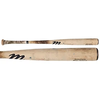 Bâton cassé Marucci beige utilisé par Riley Adams (Washington Nationals) lors du match contre les White Sox de Chicago le 26 septembre 2025