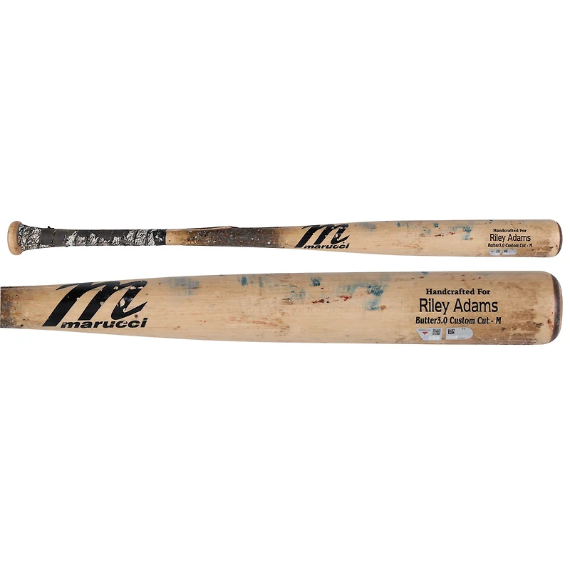 Batte cassée de Tan Marucci utilisée par Riley Adams des Nationals de Washington contre les Reds de Cincinnati le 3 mai 2025