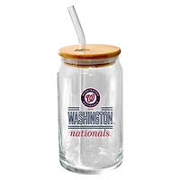 The Memory Company Nationals de Washington 16oz. Verre à bière Classic Crew avec couvercle en bambou