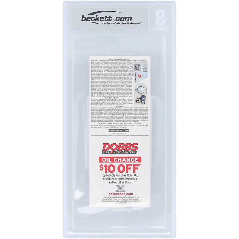 Trea Turner Washington Nationals Autographed 1st Career Stolen Base Beckett Fanatics Witnessed Authenticated Mint 9 Ticket from September 1, 2015 with "1st Career SB" Inscription