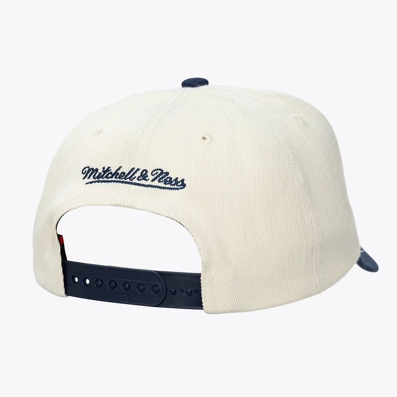 Unisex Mitchell & Ness Cream Washington Nationals Retro Lines Stretch Snapback Hat