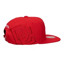 Unisex Mitchell & Ness  Red Washington Nationals Side Logo Snapback Hat