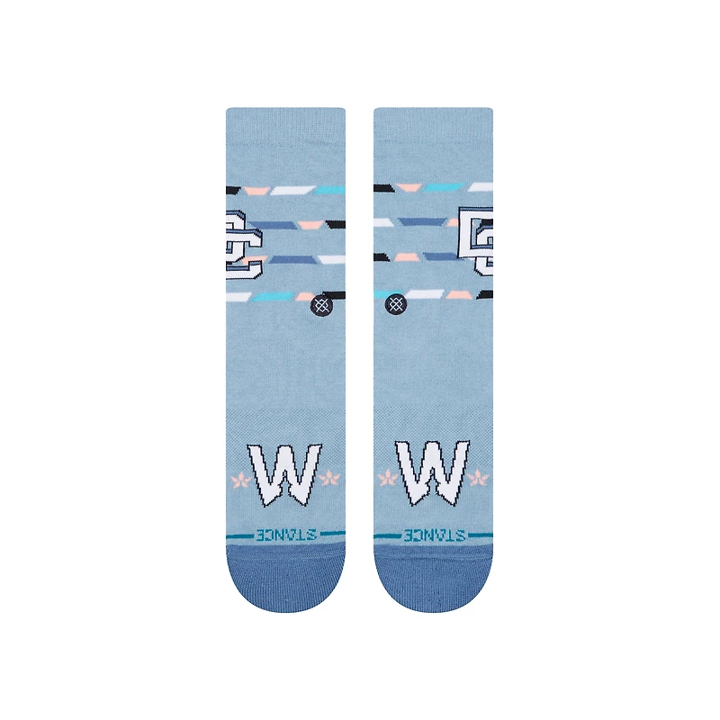 Chaussettes unisexes Stance bleu clair Washington Nationals 2025 City Connect Crew