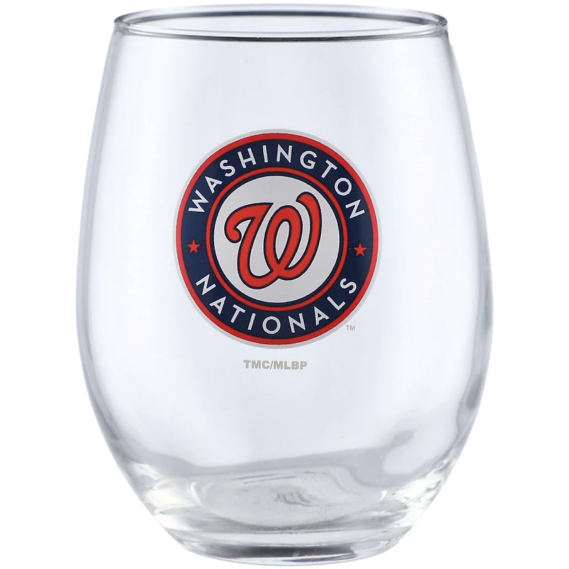 Nationals de Washington 15 oz. Verre à vin sans pied