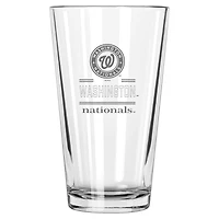 Nationals de Washington 16oz. Verre à pinte gravé Classic Crew