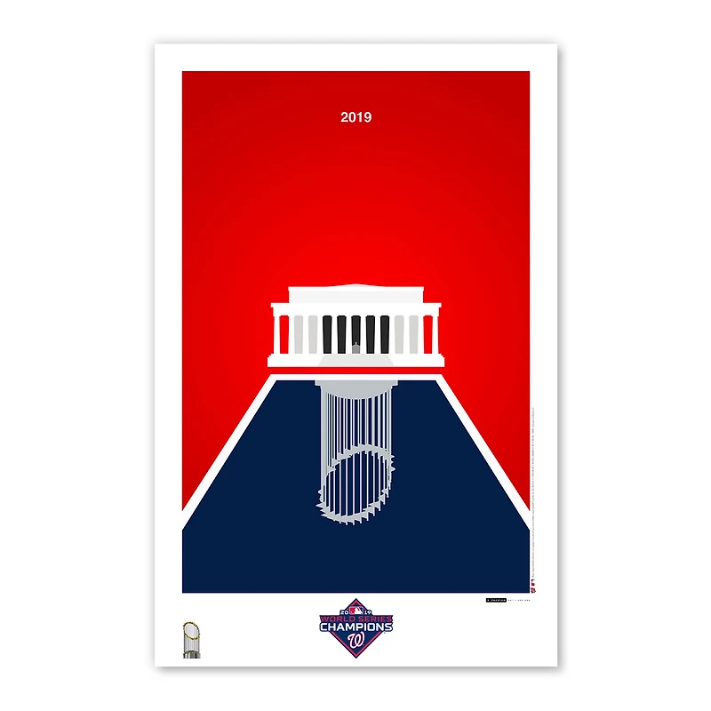 Washington Nationals 2019 World Series Champions 11'' x 17'' Minimalist Poster Art Print