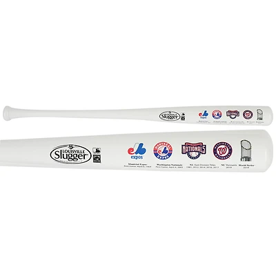 Batte de baseball Louisville Slugger 34" argentée pleine grandeur des champions de la série mondiale 2019 des Nationals de Washington - Exclusivité Fanatics