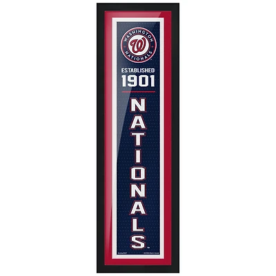 Nationals de Washington - 6 '' x 22 '' Oeuvre encadrée établie