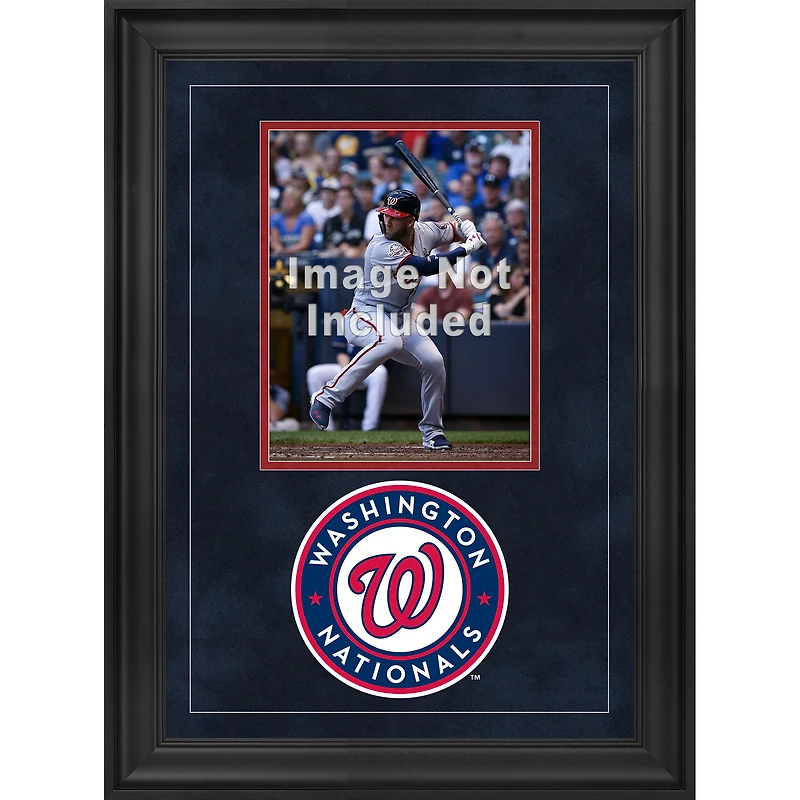 Cadre photo vertical de luxe 8" x 10" des Washington Nationals avec logo de l'équipe