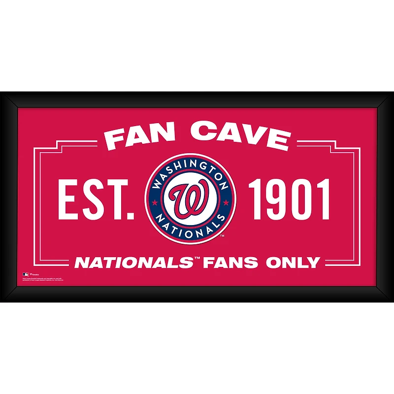 Washington Nationals Framed 10" x 20" Fan Cave Collage