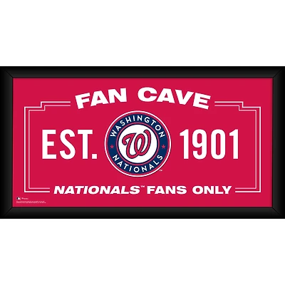 Washington Nationals Framed 10" x 20" Fan Cave Collage