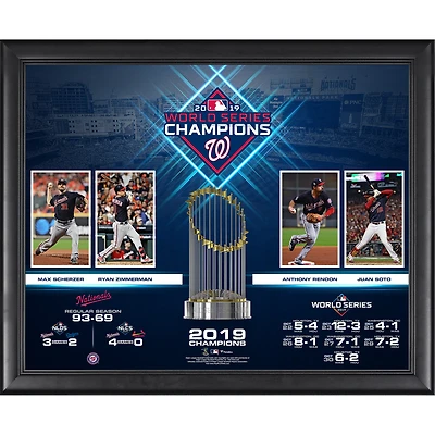 Washington Nationals encadré 16 "x 20" 2019 World Series Champions Collage