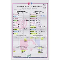 Carte de composition des Nationals de Washington contre les Rockies du Colorado, 20 avril 2025 - Match 2 du programme double