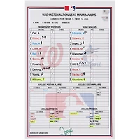 Carte de composition des Nationals de Washington contre les Marlins de Miami