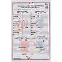 Carte de composition des équipes des Nationals de Washington contre les Phillies de Philadelphie le 5 avril 2024