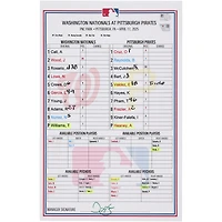 Carte de composition des Nationals de Washington contre les Pirates de Pittsburgh