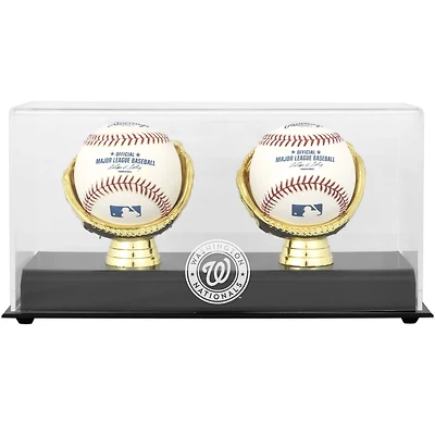 Vitrine de présentation du double logo de baseball des Washington Nationals Gold Glove