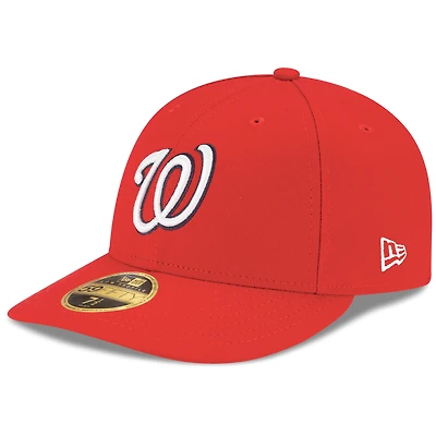 Washington Nationals New Era Home Authentic Collection On-Field Low Profile 59FIFTY - Casquette ajustée Rouge