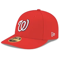 Washington Nationals New Era Home Authentic Collection On-Field Low Profile 59FIFTY - Casquette ajustée Rouge