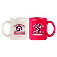 Lot de deux tasses colorées de 15 oz des Nationals de Washington
