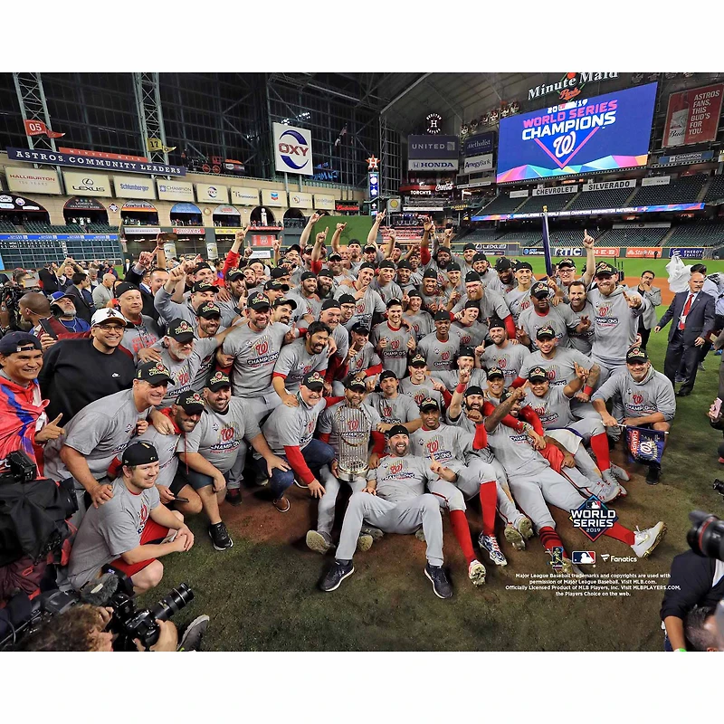 Photographie non signée de l'équipe championne des World Series 2019 Washington Nationals