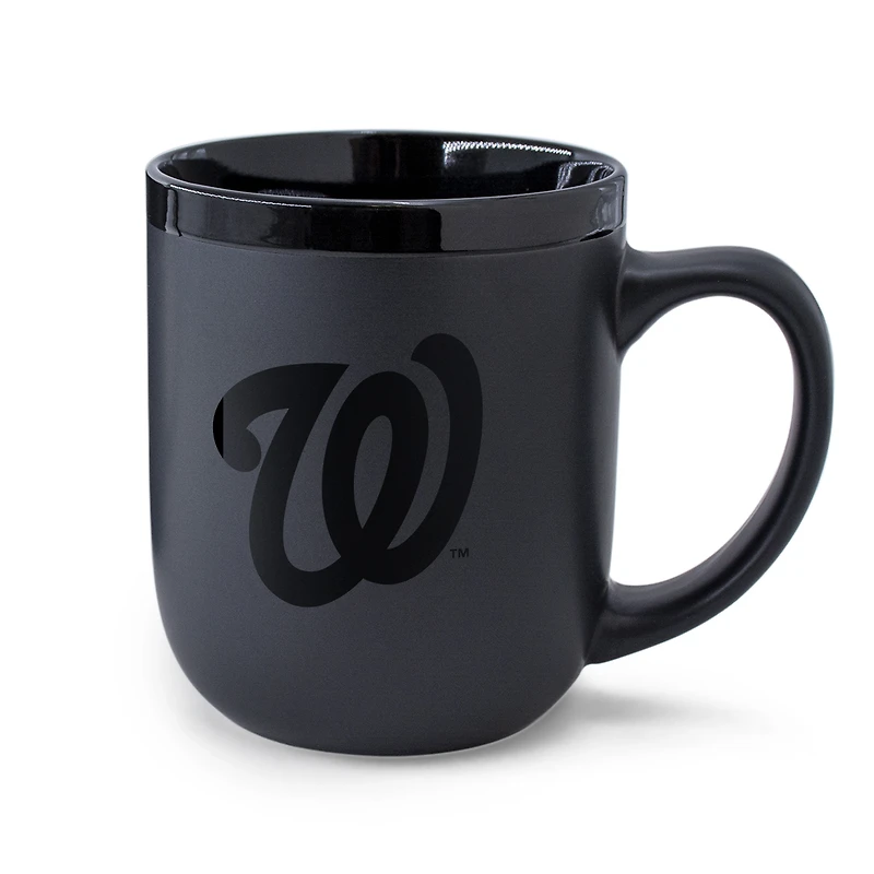 Tasse WinCraft Washington Nationals 48 cl en céramique noire ton sur ton