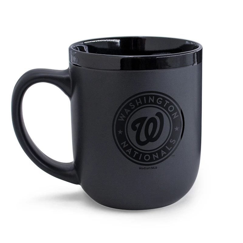 Tasse WinCraft Washington Nationals 48 cl en céramique noire ton sur ton