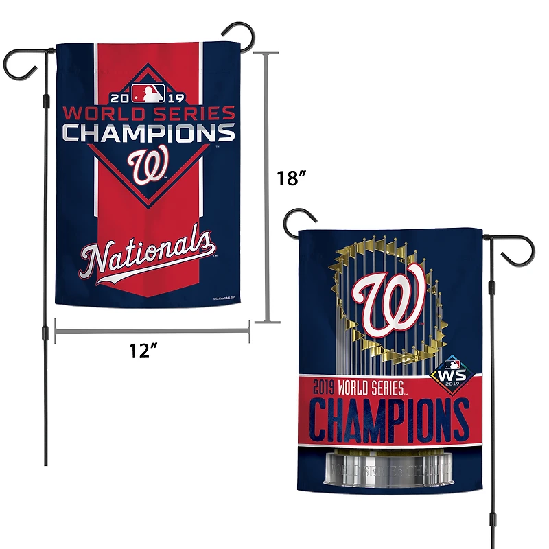 WinCraft Washington Nationals 2019 World Series Champions 2-Sided 12'' x 18'' Garden Flag