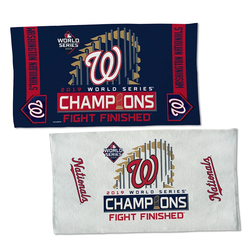 WinCraft Washington Nationals 2019 World Series Champions 2 faces 22'' x 42'' Serviette de vestiaire sur le terrain