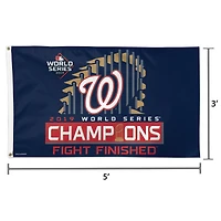 WinCraft Washington Nationals 2019 World Series Champions sur le terrain Vestiaire 1 face Deluxe Drapeau 3 pi x 5 pi