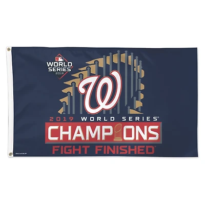 WinCraft Washington Nationals 2019 World Series Champions sur le terrain Vestiaire 1 face Deluxe Drapeau 3 pi x 5 pi