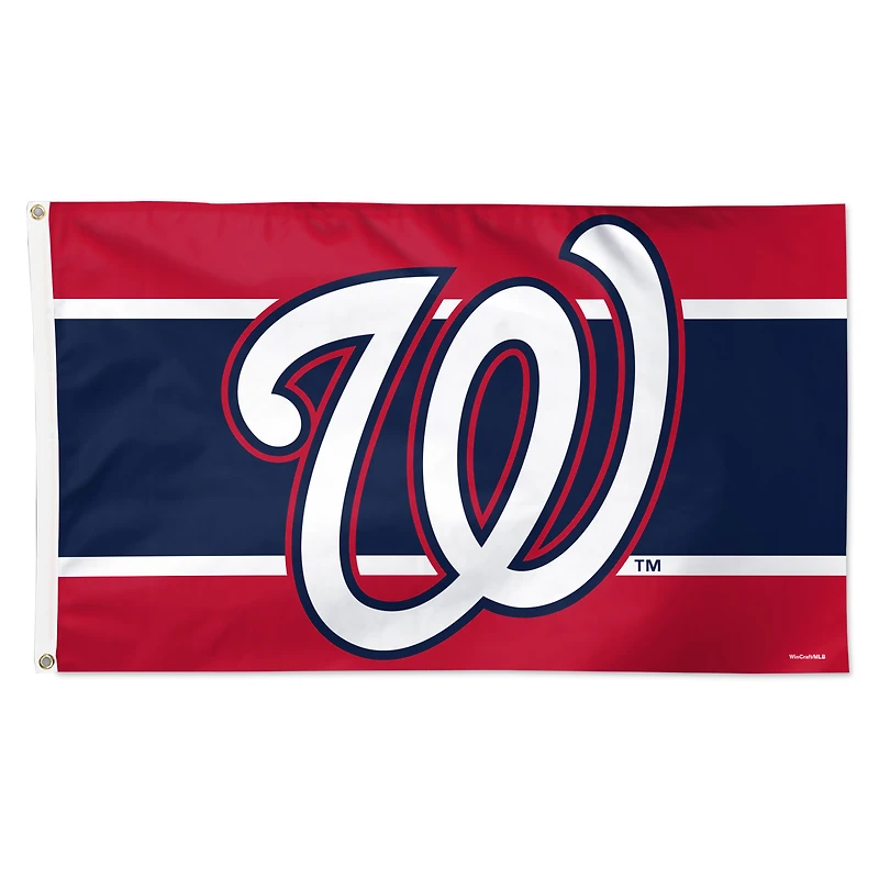 Drapeau WinCraft Washington Nationals 3' x 5' à rayures horizontales de luxe, simple face