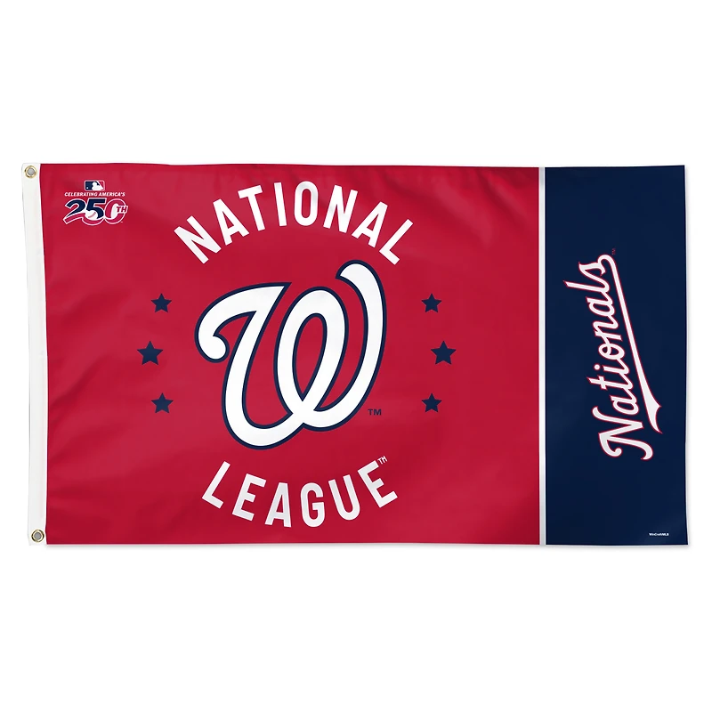 WinCraft Washington Nationals 3' x 5' One-Sided America 250 Deluxe Flag