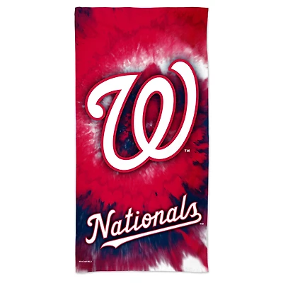 Serviette de plage WinCraft Washington Nationals 60'' x 30'' Tie-Dye Spectra