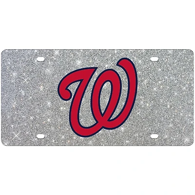 Plaque d'immatriculation WinCraft Washington Nationals en acrylique pailleté