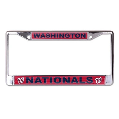 Cadre de plaque d'immatriculation en métal WinCraft avec logo secondaire des Washington Nationals (taille S/L)