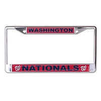 Cadre de plaque d'immatriculation en métal WinCraft avec logo secondaire des Washington Nationals (taille S/L)