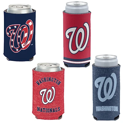 WinCraft Nationals de Washington Slim & 12oz. Ensemble de 4 refroidisseurs de canettes