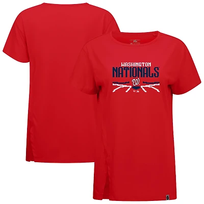 Women's Levelwear  Red Washington Nationals Influx Arcade T-Shirt
