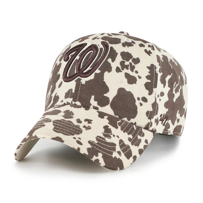 Casquette ajustable pour femme '47 Natural Washington Nationals Bessie Clean Up